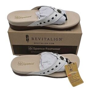 Spenco Lagunna Women White Orthotic Slide Sandals Slip On‎ Size US 10B